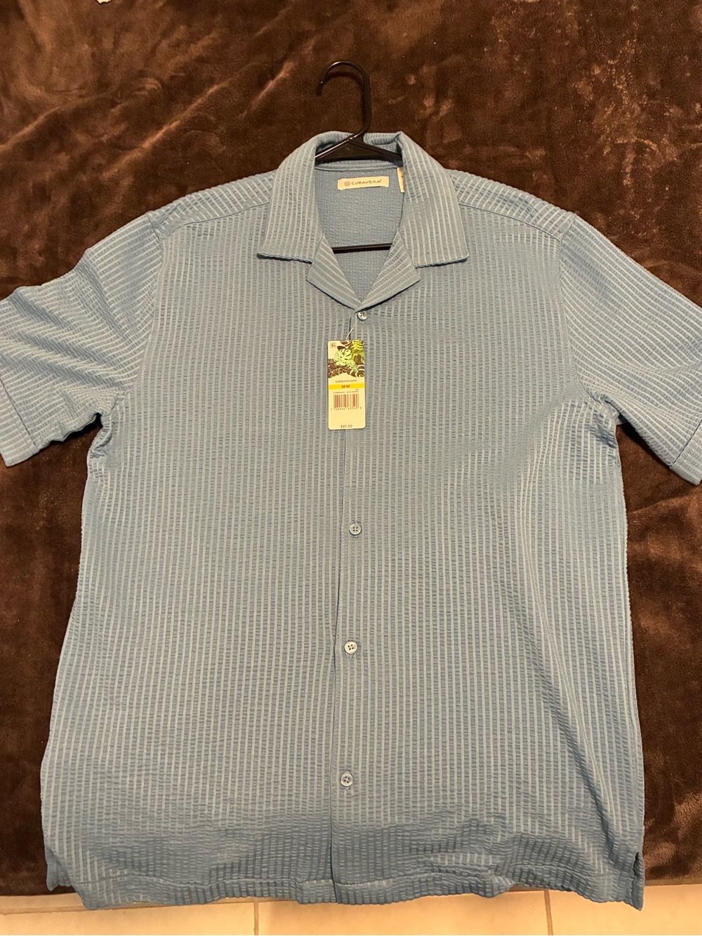 Cubavera Light Blue Short-Sleeve Summer Shirt - Picture 1 of 4